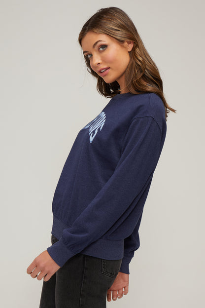 Hamptons Cody Sweatshirt | Heather Peacoat