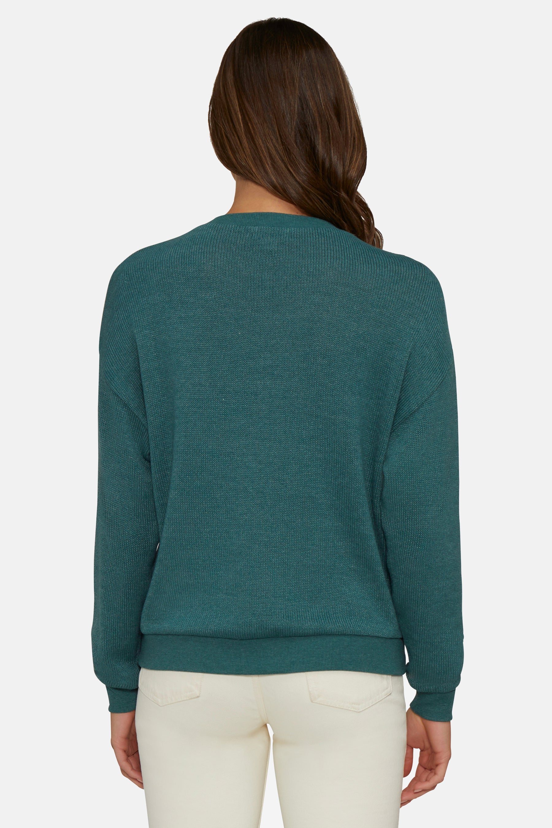 Wildfox outlet Strickpullover babyblau-weiß Street-Fashion-Look