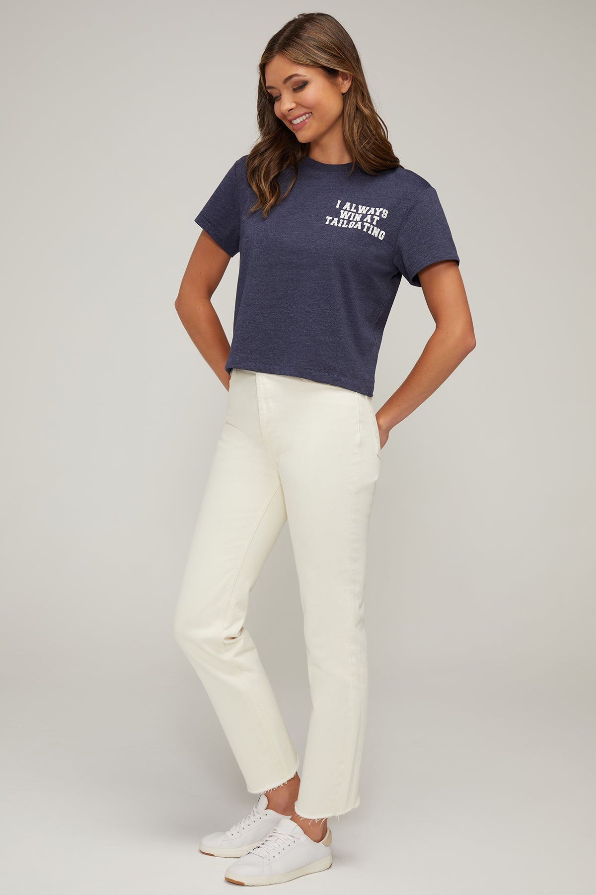 Tailgate With Me Jamie Tee | Heather Peacoat