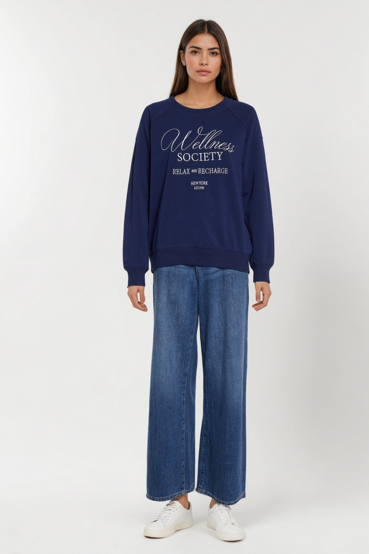 Wellness Society Keely Raglan Sweatshirt | Medieval Blue