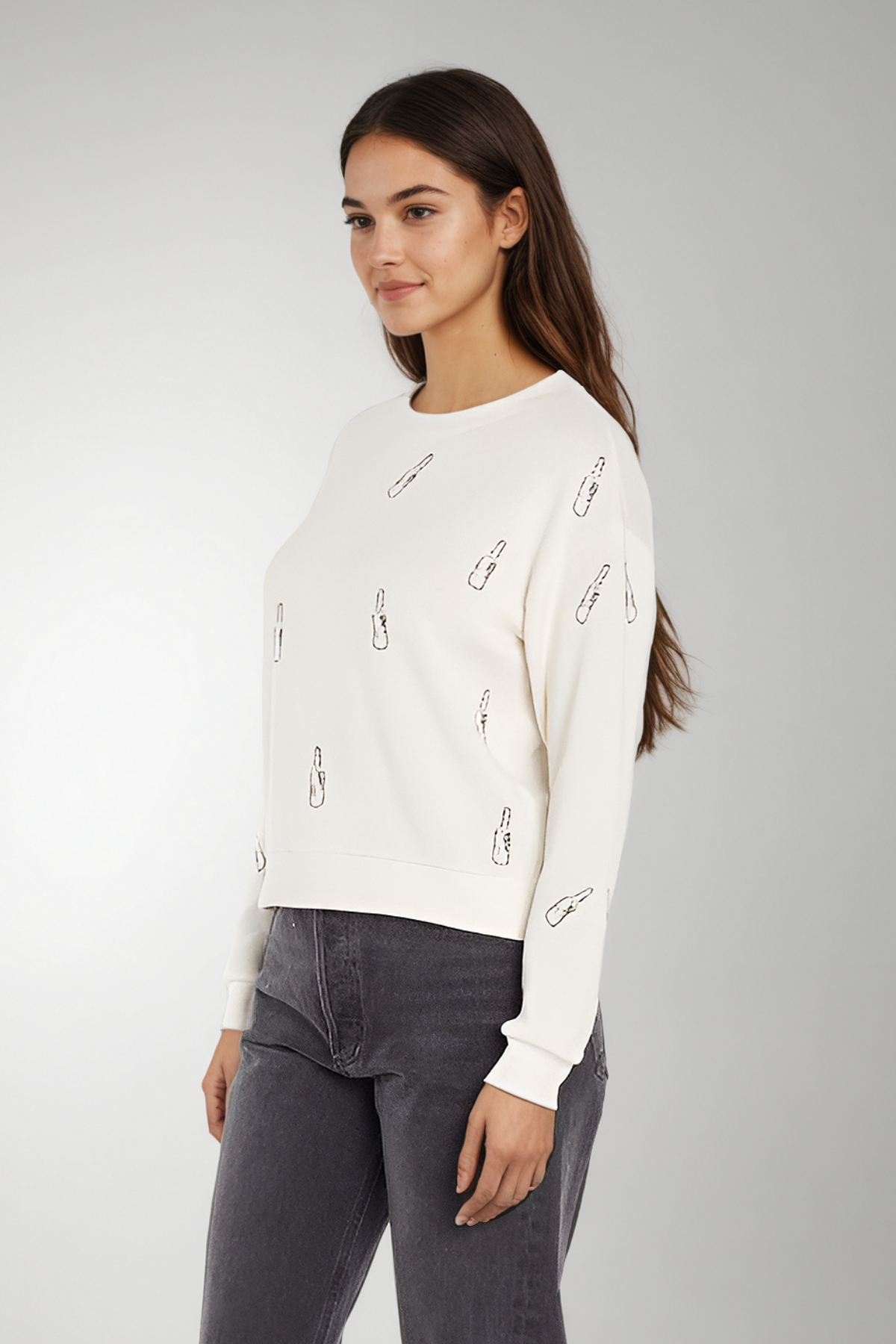 Poppin Bottles Bailey Sweater | Snow White