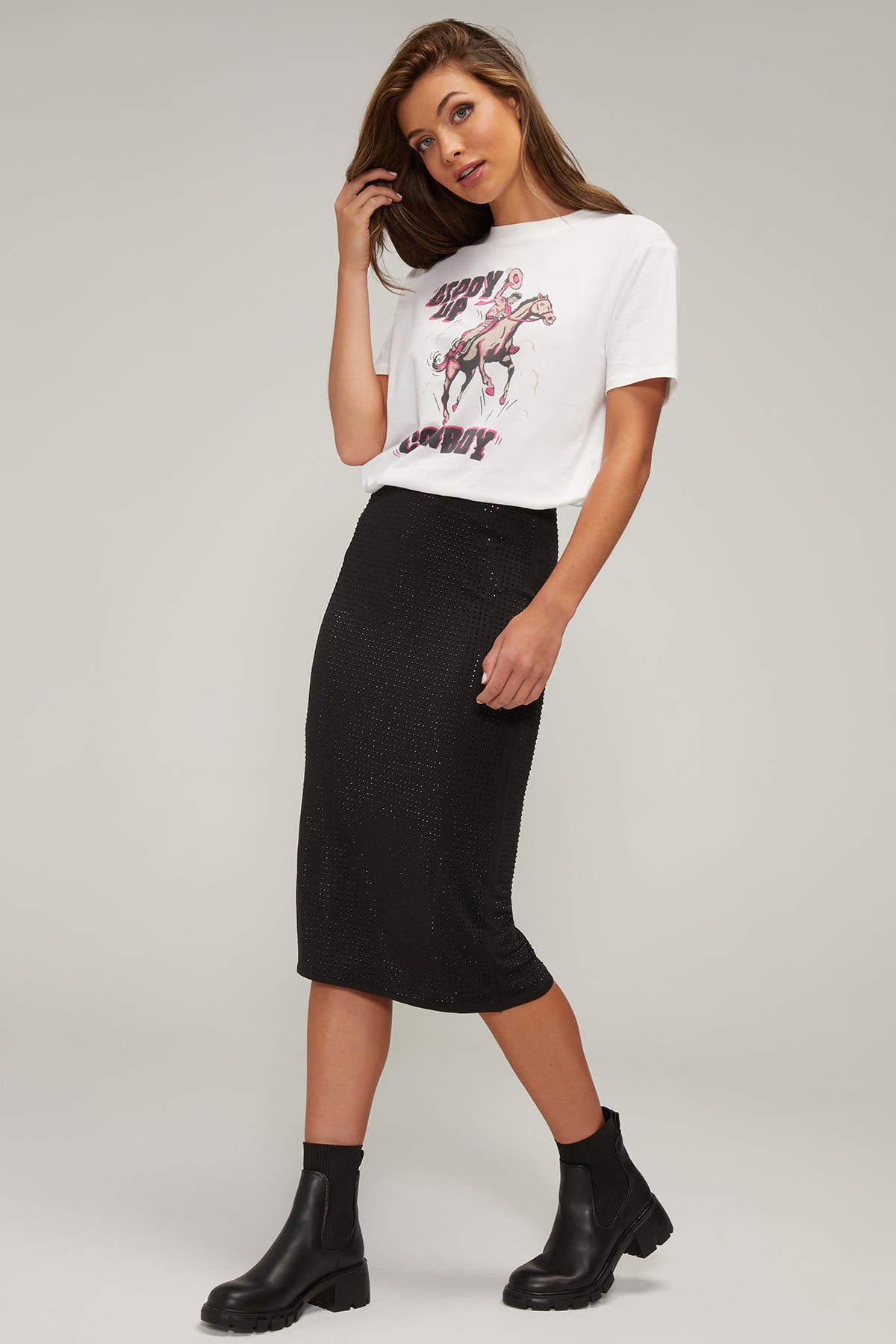 High waisted midi skirt 7 little words hotsell