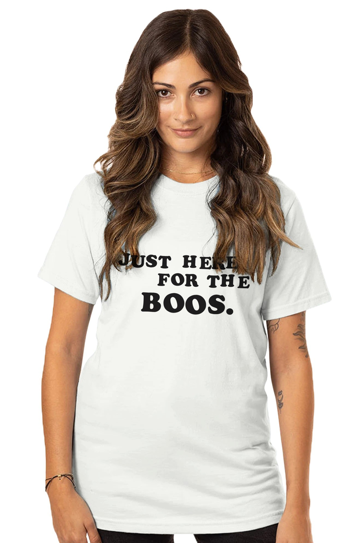 Just Here For The Boos | Organic White