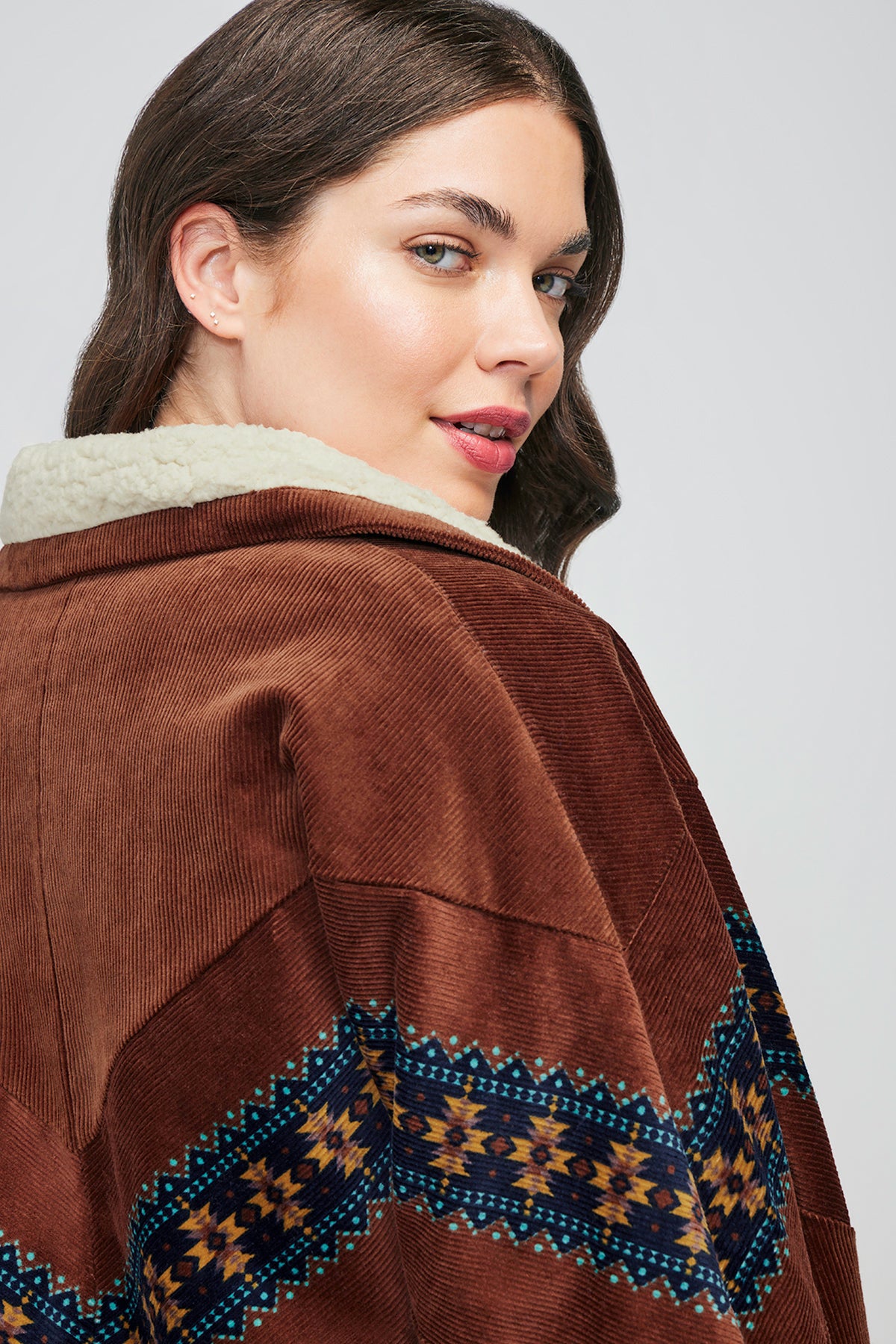 Tribal print 2025 corduroy jacket