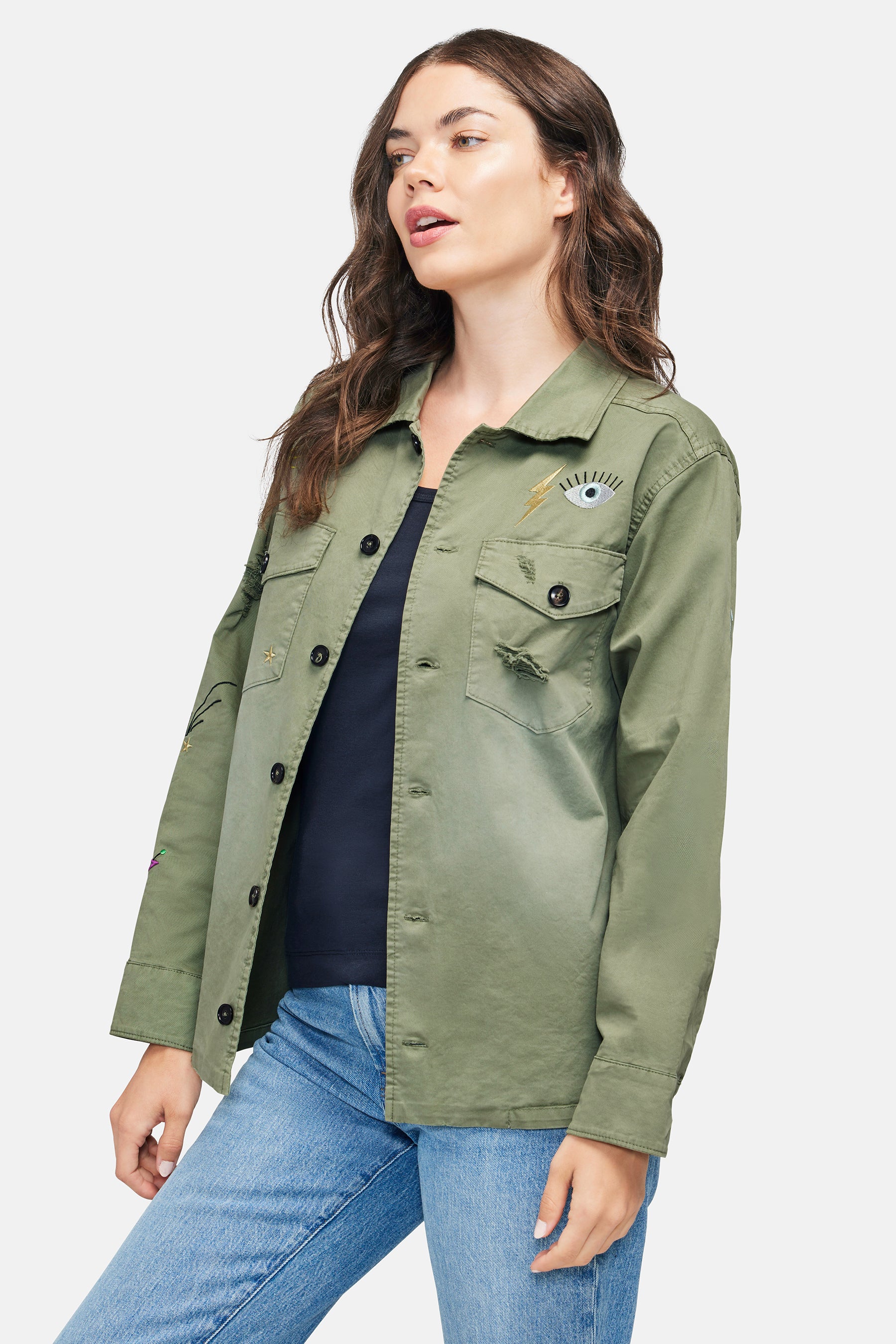 KSUBI denim jacket Cropped women's green color | buy on PRM