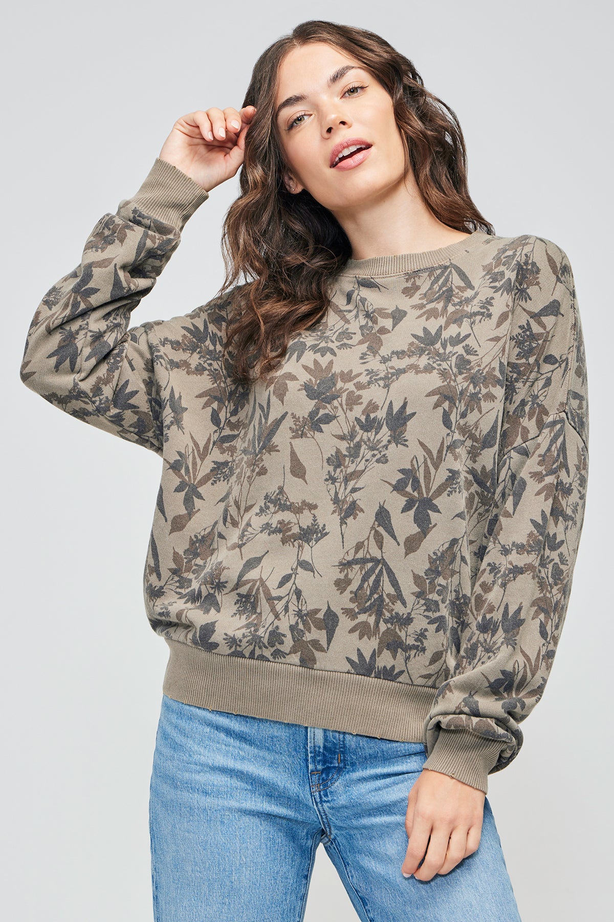 Free people go hot sale on get floral sweatshirt